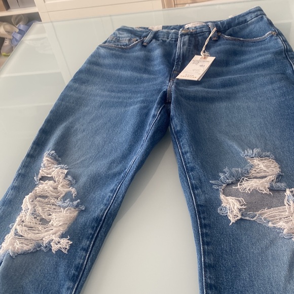 NWT Good American Good Icon High Waist Step Hem Bootcut Jeans Size 4/27 - Picture 3 of 4